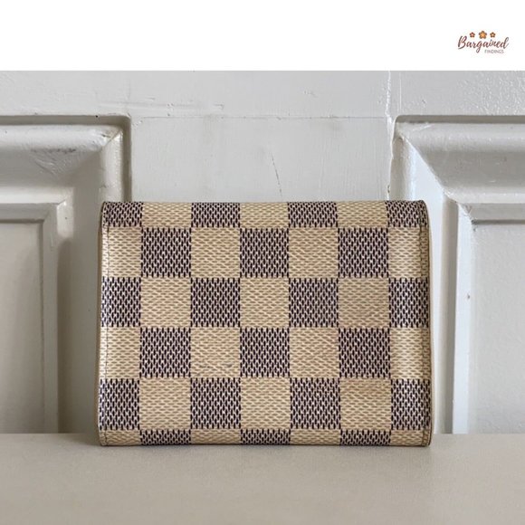 Authentic Louis Vuitton Damier Azur Coated Canvas Leather Rosalie Coin Purse - Picture 3 of 12